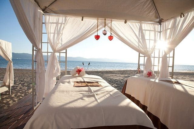 Spa massage with Seaview