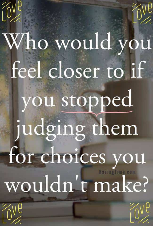 stop judging people