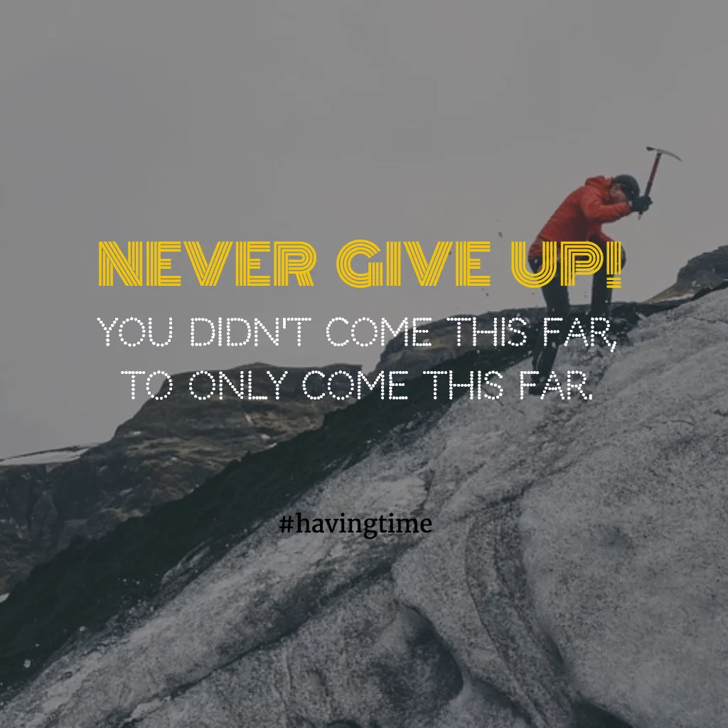 never give up quotes